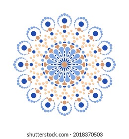 Vector dot painting mandalas. Aboriginal style of dot painting