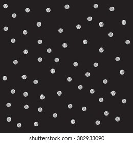 Vector dot seamless pattern. Geometric background.