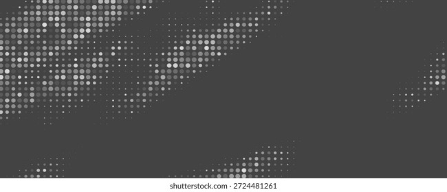 Fondo de textura de tecnología de luz de onda gris blanco de punto de Vector. Arte simple, bueno, agradable