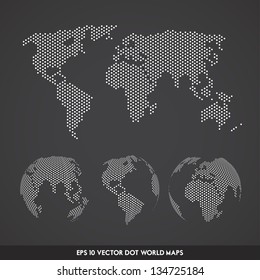 Vector Dot World Globe Set