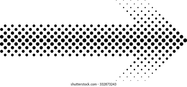 Vector Dots Arrow Background. 