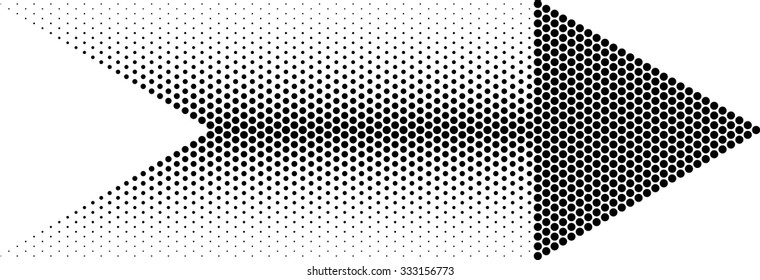 Vector Dots Arrow Background .