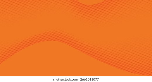Vector puntos medio tono naranja patrón de color gradiente textura con tecnología diseño digital moderno simple buen arte abstracto fondo gráfico ilustración