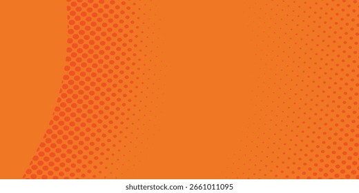 Vector de puntos de medio tono de color naranja patrón gradiente textura con tecnología de diseño digital moderno simple buen arte abstracto