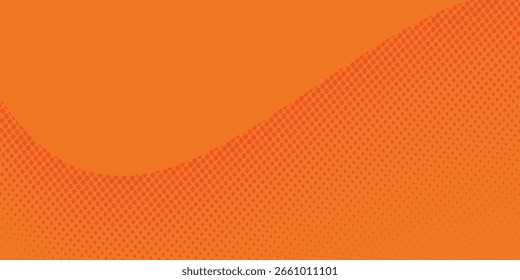 Vector de puntos de medio tono de color naranja patrón gradiente textura con tecnología de diseño digital moderno simple buen arte abstracto gráfico de fondo