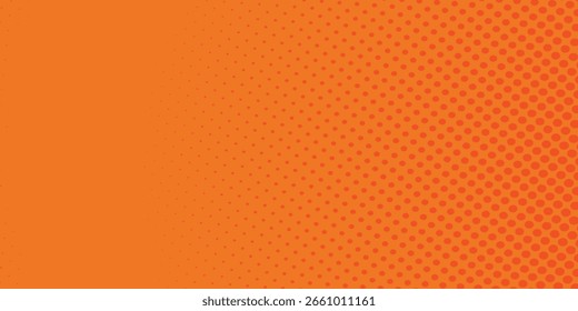 Vector puntos medio tono naranja patrón de color gradiente textura con tecnología diseño digital moderno simple buen arte