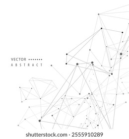 Vector dots and lines design. Concept modern futuristic background