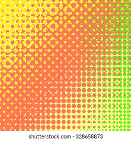  Vector Dots on Yellow Background. Halftone Texture. Halftone Dots. Halftone Effect