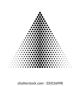 Vector Dots Triangle Background .