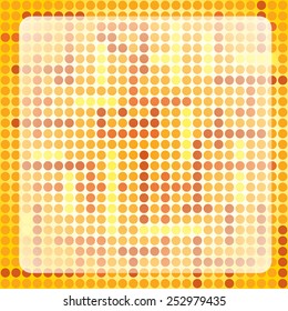 Vector dots. Yellow dots on yellow background.