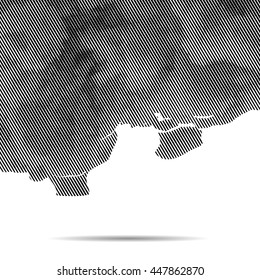 Vector dotted abstract halftone cloud background.