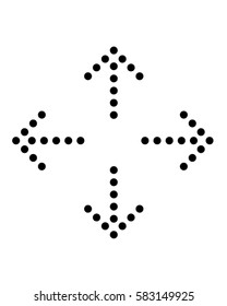 Vector Dotted Arrow Navigation Set