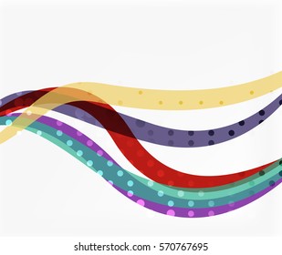 Fondo abstracto de ondas de curva con puntos vectoriales