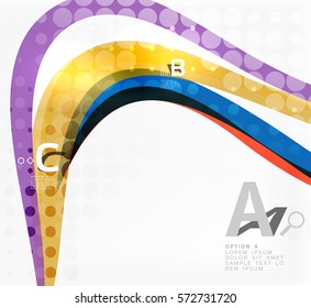 Vector dotted curve waves abstract background