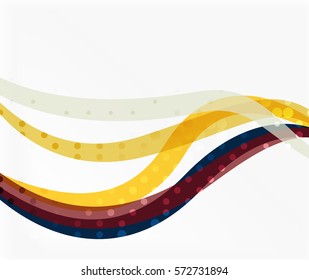 Fondo abstracto de ondas de curva con puntos vectoriales