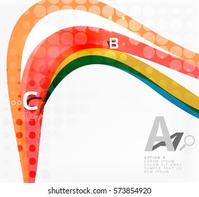 Vector dotted curve waves abstract background