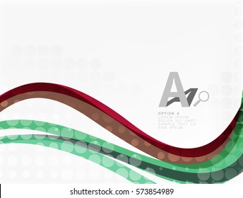 Vector dotted curve waves abstract background