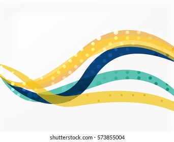 Vector dotted curve waves abstract background