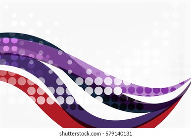 Vector dotted curve waves abstract background
