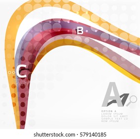 Vector dotted curve waves abstract background