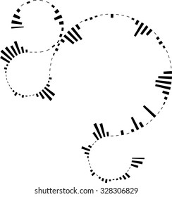 Vector Dotted Curved Line . Logo Design .