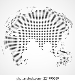 Vector dotted earth map