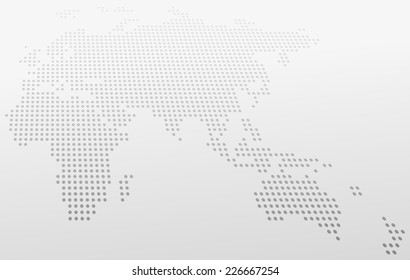 Vector dotted earth map