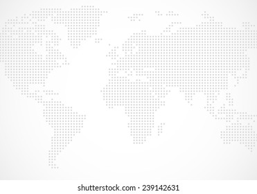 Vector dotted earth map