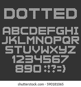 Vector dotted font
