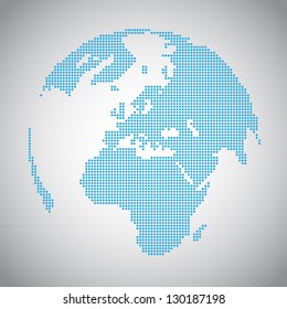Vector Dotted Globes. EPS10