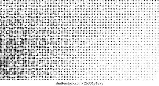 Vector dotted halftone gradient texture. Vanishing polka dot background. Repeating dots gradation abstract