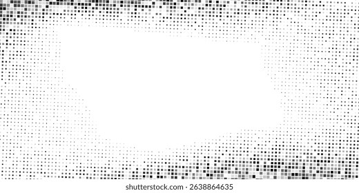 Vector dotted halftone gradient texture. Vanishing polka dot background design