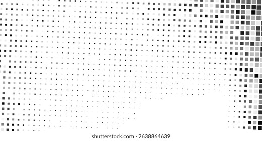 Vector dotted halftone gradient texture. Vanishing polka dot background design abstract art modern