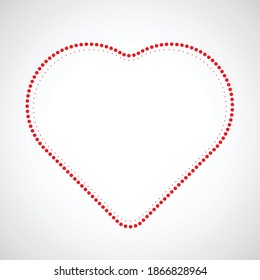 Vector Dotted Heart Linear Dots Love Stock Vector (Royalty Free ...