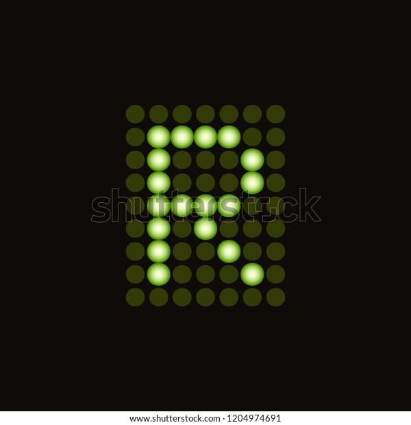 Vector Dotted Letter R Digital Led Stock Vector (Royalty Free ...