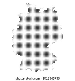 Mapa de puntos vectoriales de Alemania.