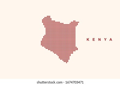 Vektorillustration gepunktete Kartengrafik Kenias