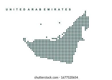 Vektorillustration gepunktete Abbildung von vereinten arabischen Emiraten