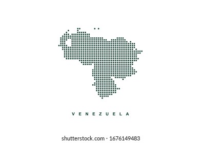 Vector dotted map illustration of venezuela