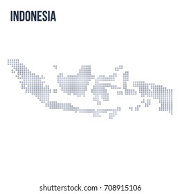 Vector Dotted Map Indonesia Isolated On Stock Vector Royalty Free