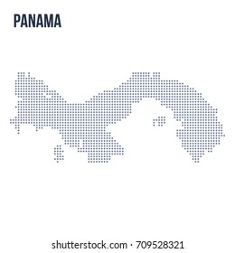 Vector dotted map of Panama isolated on white background . Travel vector illustration