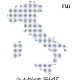 Vector dotted map of United Kingdom isolated on white background .