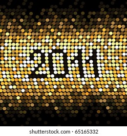 Vector dotted New year