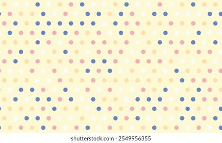 Padrão pontilhado vetorial com círculos geométricos coloridos. Perfeito para papéis de parede têxteis, sem emenda, e fundos abstratos modernos para o design moderno.
