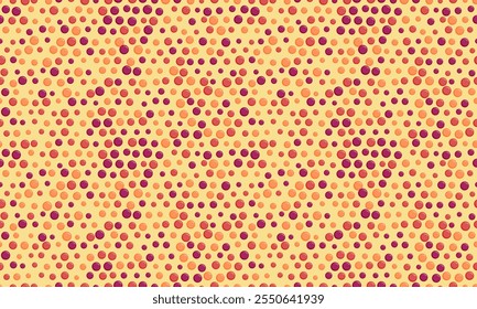 Vector dotted pattern with colorful geometric circles. Perfect for textile, seamless wallpapers, and trendy abstract backgrounds for modern design.