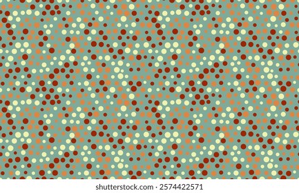 Vector dotted pattern with colorful geometric circles. Perfect for textile, seamless wallpapers, and trendy abstract backgrounds for modern design.