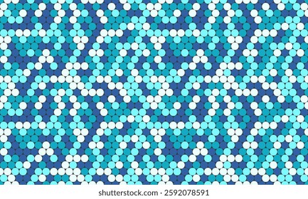 Vector dotted pattern with colorful geometric circles. Perfect for textile, seamless wallpapers, and trendy abstract backgrounds for modern design.