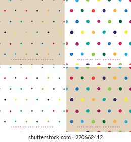 Vector dotted patterns collection