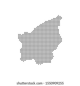 Vector dotted polka dot map of San Marino isolated on white background. Vector eps10