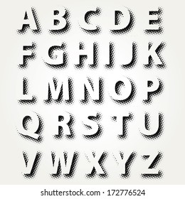 vector dotted raster font 